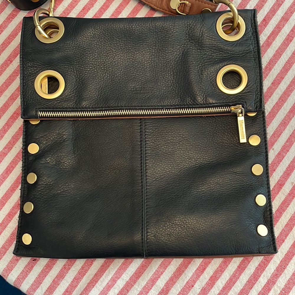 Large Hammit two toned/reversible handbag - practically brand new